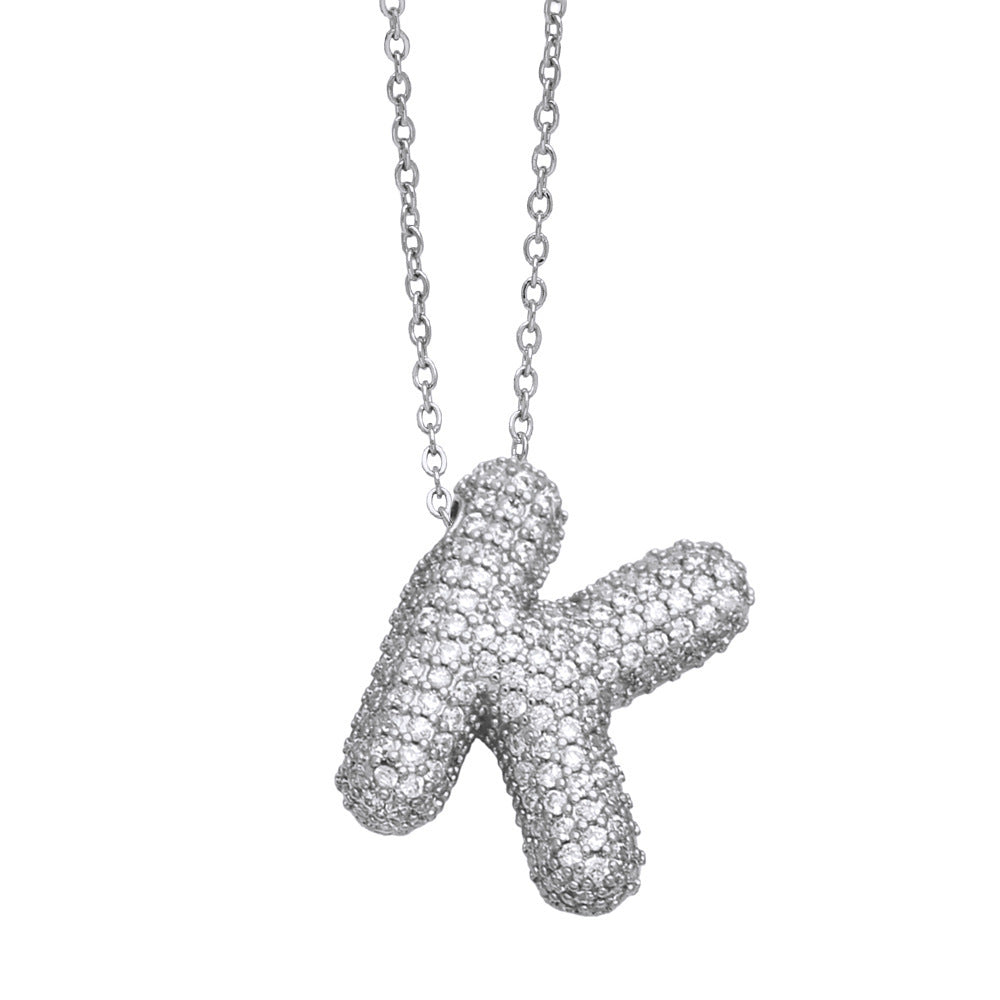 Bubble Initial Necklace