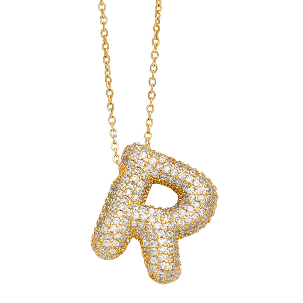 Bubble Initial Necklace