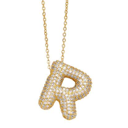 Bubble Initial Necklace