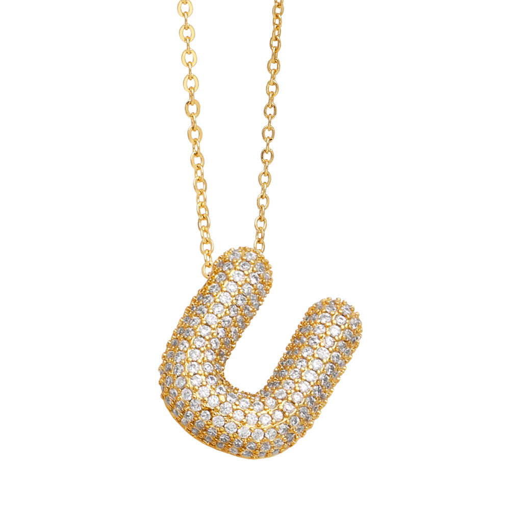 Bubble Initial Necklace