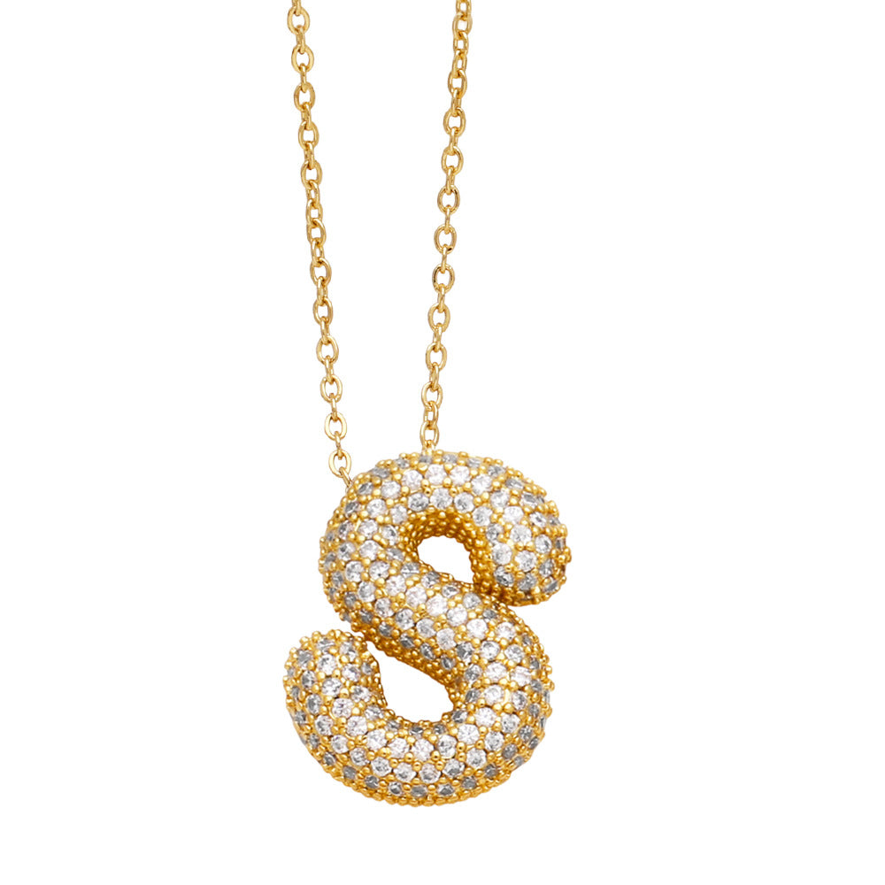 Bubble Initial Necklace